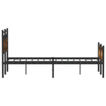 Bed Frame without Mattress Smoked Oak 120x190 cm Small Double Engineered Wood 4106923