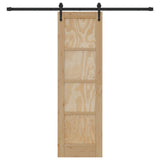 Sliding Door ORKDAL Natural and Black 61 x 198.5 cm 3445575