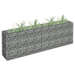 ZNTS Gabion Raised Bed Galvanised Steel 180x30x60 cm 145634