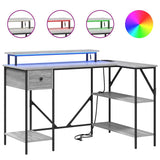 Desk with Drawer Grey Sonoma 120 x 79 x 86.5 cm Engineered Wood 859403