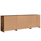 Sideboard with LED Lights Smoked Oak 202x37x67 cm 3209013
