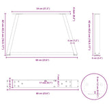 Coffee Table Legs V-Shape 2 pcs Anthracite 60x cm Steel 4012554