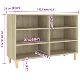 Sideboard Sonoma Oak 103.5x35x70 cm Engineered Wood 806034