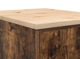 Garage Storage Cabinet Smoked Oak 40x51x85 cm Solid Wood Pine 860566
