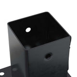 Post Bases Square 12 pcs Anthracite 91x91 mm Powder-coated Steel 42000029