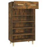 Shoe Cabinet Smoked Oak 60x35x105 cm Engineered Wood 817555