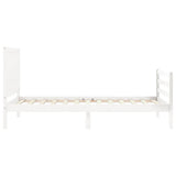 Bed Frame without Mattress White 100x200 cm Solid Wood 3194302