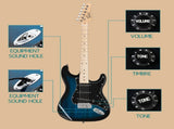 GST Stylish Electric Guitar Kit with Black Pickguard Blue Color 76962190