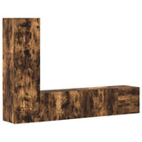 3 Piece TV Cabinet Set Smoked Oak Engineered Wood 3120227