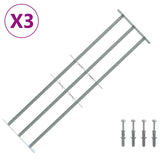 Security Grille for Windows with 3 Crossbars 3 pcs 930-1740 mm 42031278