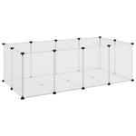 ZNTS Small Animal Cage Transparent 144x74x46.5 cm PP and Steel 340572