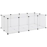 ZNTS Small Animal Cage Transparent 144x74x46.5 cm PP and Steel 340572