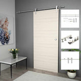 Sliding Door Hardware Kit 183 cm Stainless Steel Silver 142826