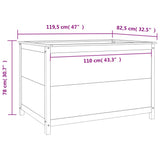 Garden Raised Bed White 119.5x82.5x78 cm Solid Wood Pine 825311