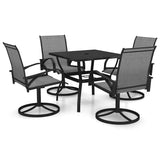Dining Set Anthracite Grey Textilene and Powder-Coated Steel 3060282