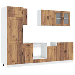 ZNTS 8 Piece Kitchen Cabinet Set Kalmar Old Wood Engineered Wood 3314799