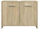 4 Piece Bathroom Furniture Set Sonoma Oak Engineered Wood 3325044