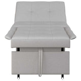 Sofa Bed Grey 194 x 50 x 82 cm Plywood 42008591