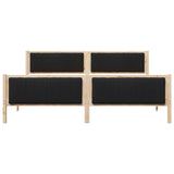 Bed frame Brown and black 200 x 200 cm Solid pine wood 3394300