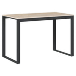 ZNTS Computer Desk Black and Oak 110x60x73 cm Engineered Wood 30199