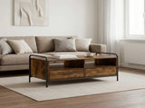 Coffee Table Smoked Oak 99.5 x 49 x 46 cm Engineered Wood 8013616