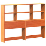 Bookcase Bed without Mattress Wax Brown 140x200 cm Solid Wood 3321917
