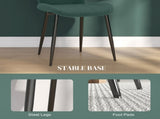 Set of Four Flannel Relaxed Tub Dining Chairs - Green T3398P340964