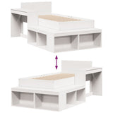 Bed Frame without Mattress White 90x200 cm Solid Wood Pine 3309747