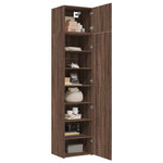 Slim Storage Cabinet Brown Oak 50x42.5x225 cm Engineered Wood 3281307