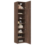 Slim Storage Cabinet Brown Oak 50x42.5x225 cm Engineered Wood 3281307