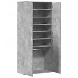 Shoe Cabinet Concrete Grey 80x39x178 cm Engineered Wood 3276675