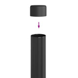 Fence Post 12 pcs Grey 120 cm Powder-coated steel 42012760