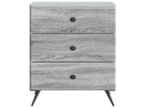 Bedside Cabinet Grey Sonoma 43 x 41 x 66.5 cm Engineered Wood 895481