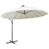 Parasol Sand white Aluminium, Polyester 3 m diameter 47220