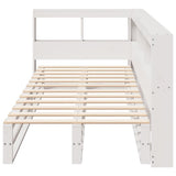 Bookcase Bed without Mattress White 90x190cm Solid Wood Pine 3324521