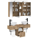 Bathroom Cabinet Set 4 pcs 100 x 14.5 x 70 cm Engineered Wood 3406262