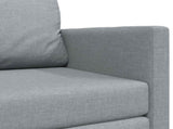 2-Seater Folding Sofa Bed Light Grey 124 x 71 x 78 cm Fabric 42030512