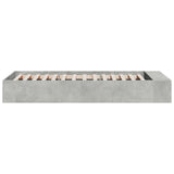 Bed Frame with Storage with Shelf Concrete Grey 80 x 200 cm 3429562