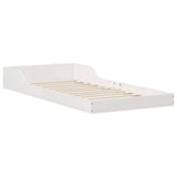 Bed Frame White 80 x 210 cm Solid Pine Wood 873344