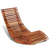 ZNTS Rocking Sun Lounger Acacia Wood 42652