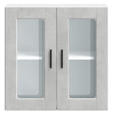 Kitchen Wall Cabinet with Glass Door Porto Concrete Grey 854151