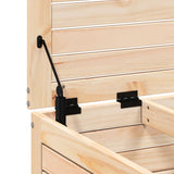 Garden Footstool with Cushion Solid Wood Pine 844925