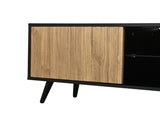 Mid-Century Modern LED TV Stand, Lowboard,TV Cabinet with LED Light, TV Unit, Modern Industrial N605P438636Z
