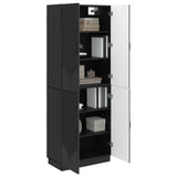 Cabinet Set 2 pcs Black Engineered Wood 3416782