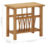 Magazine Table 45x27x42 cm Solid Oak Wood 289184