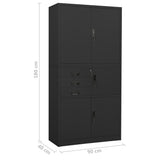 Office Cabinet Anthracite 90x40x180 cm Steel 336416