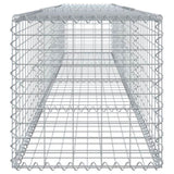 Gabion Basket with Cover 400x50x50 cm Galvanised Iron 3295135