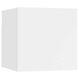 8 Piece TV Cabinet Set White Engineered Wood 3078692