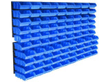 146282 96 Piece Storage Bin Kit with Wall Panels Blue