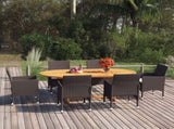Garden Dining Set Brown, Cream White 3095893